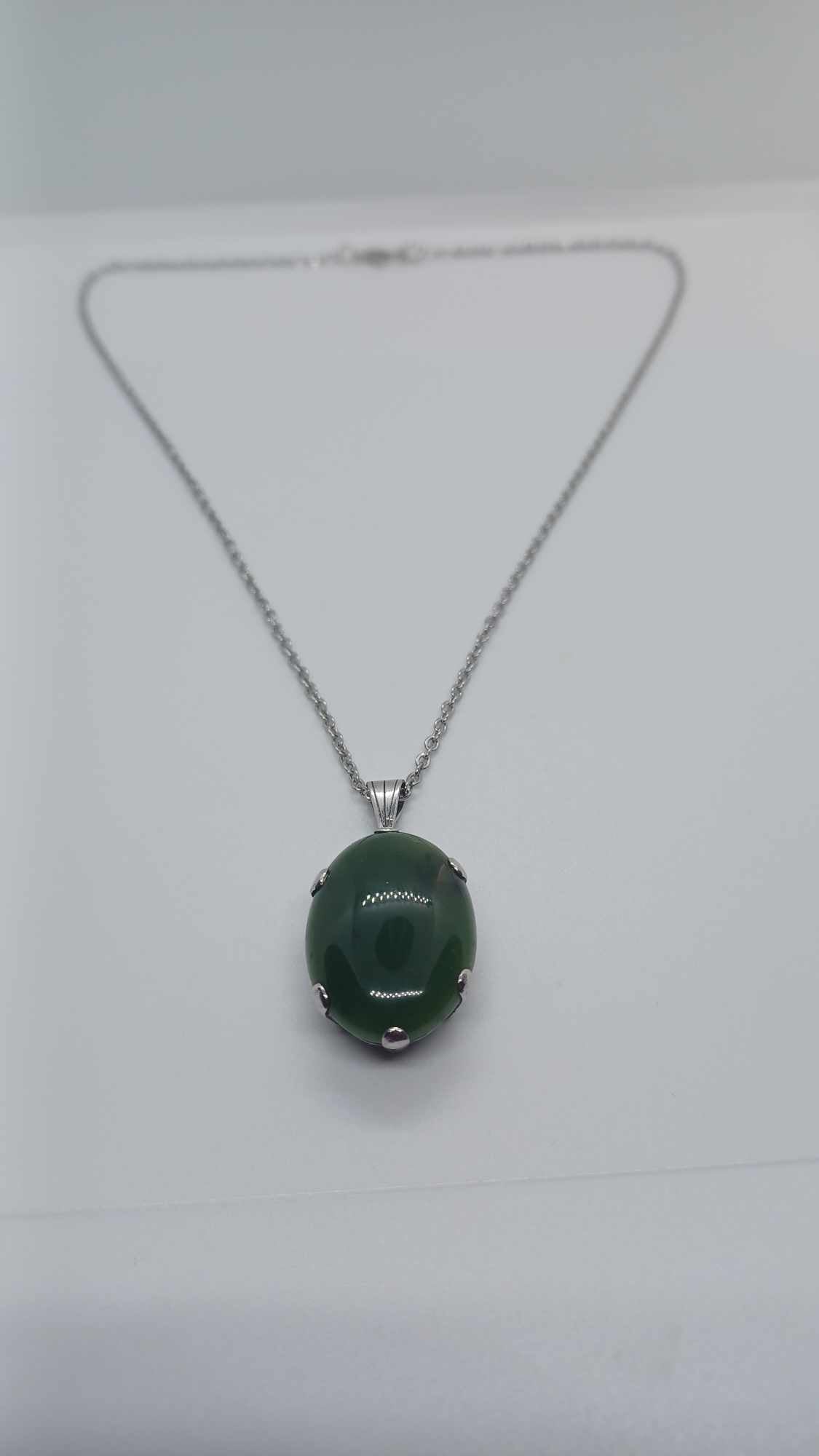 Sterling Silver and orders Jade pendant