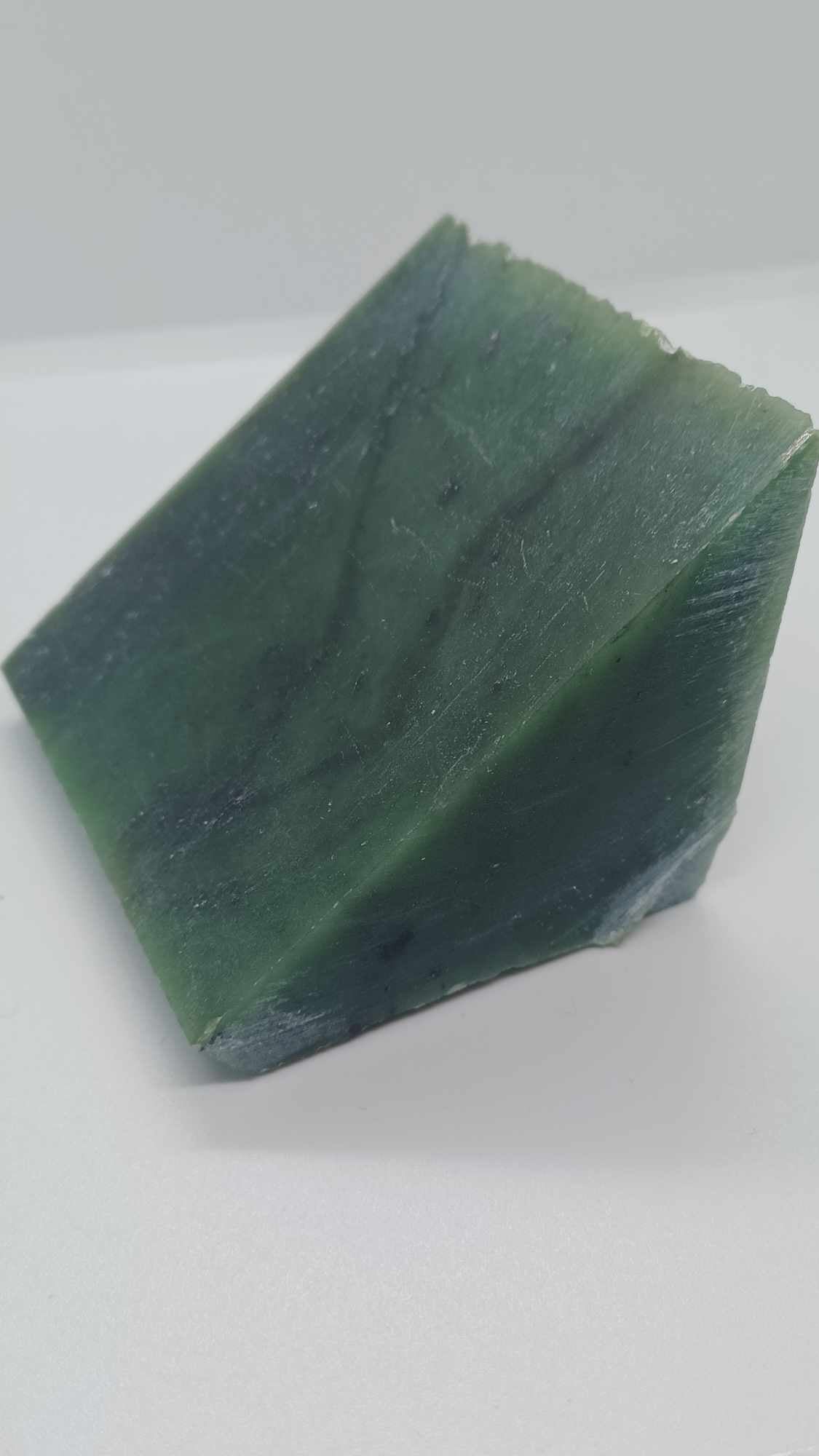 BC Nephrite Jade - 348g Slab - Triangle Cut - Grade B