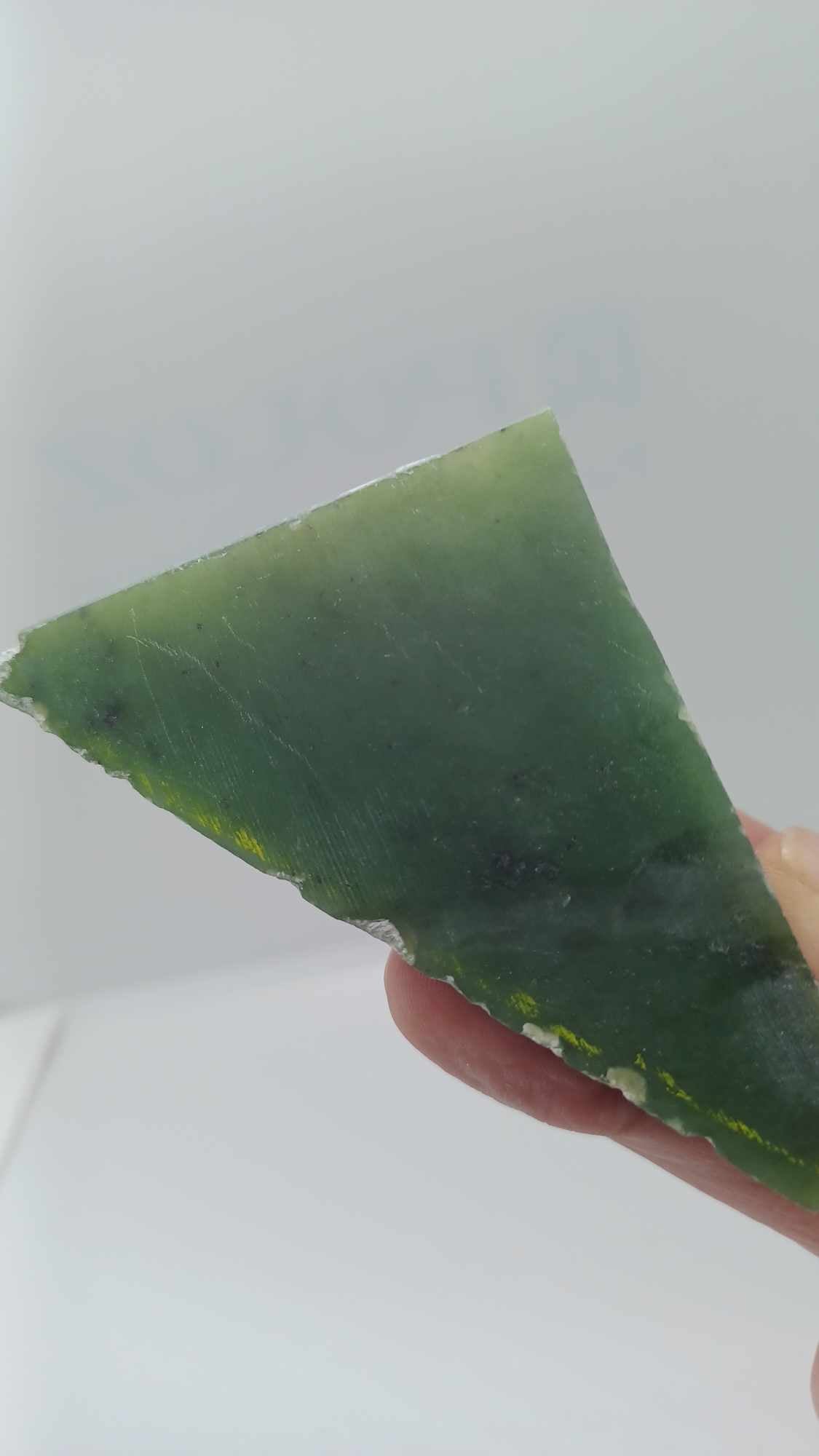 BC Nephrite Jade - 69g Triangle cut - Grade B+