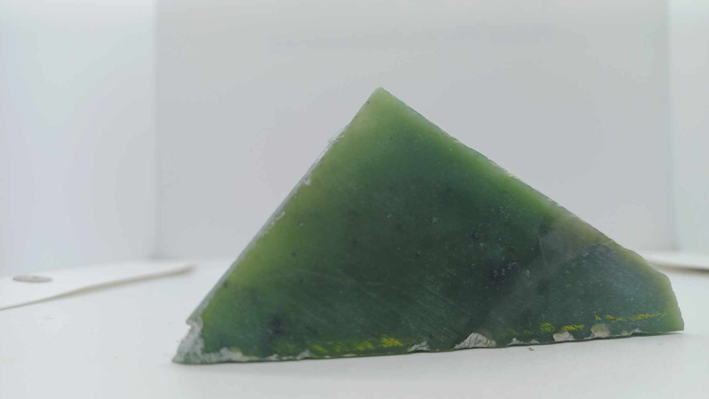 BC Nephrite Jade - 69g Triangle cut - Grade B+