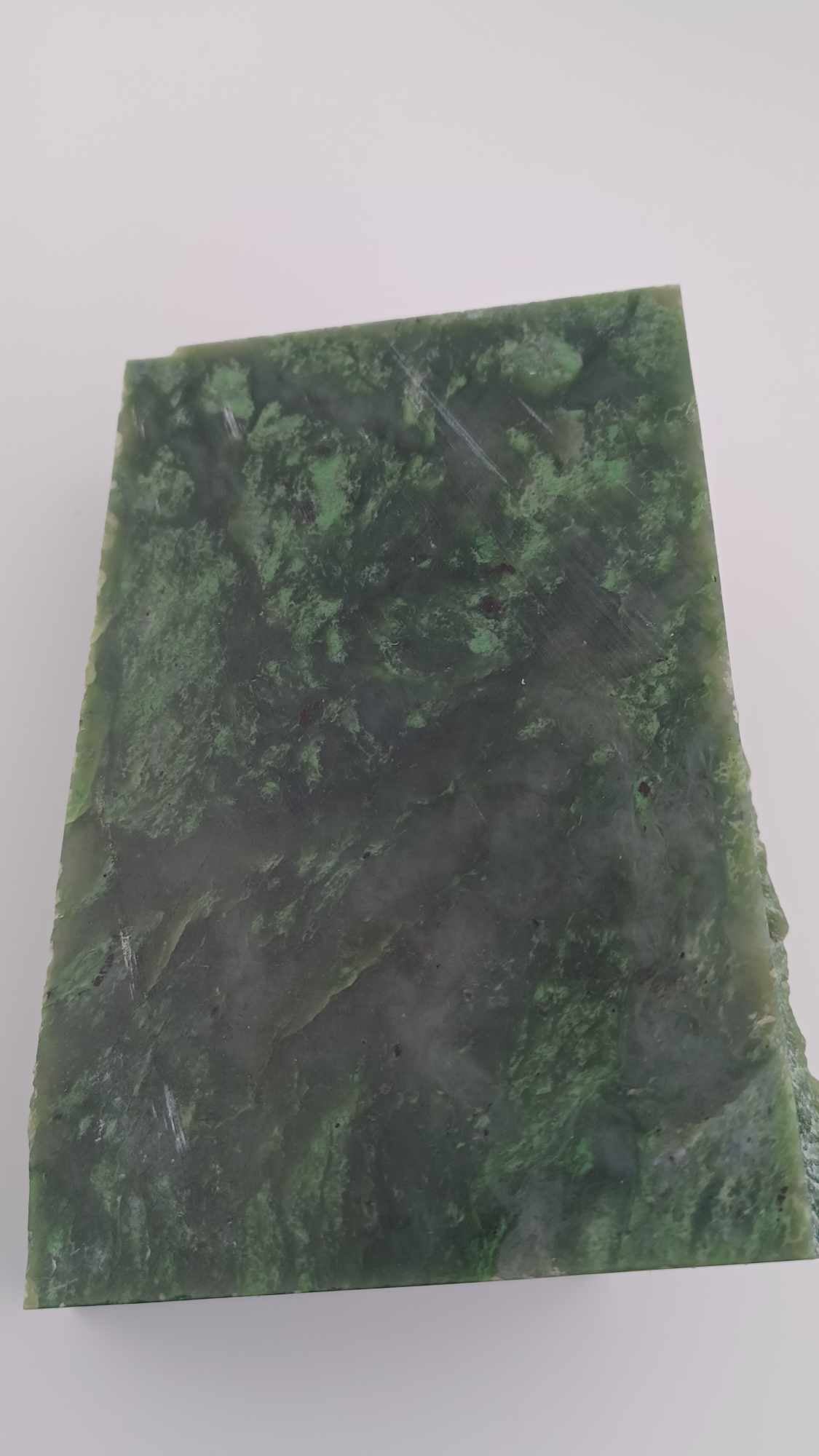 British Columbia Nephrite Jade Slab in the rough Highly Translucent