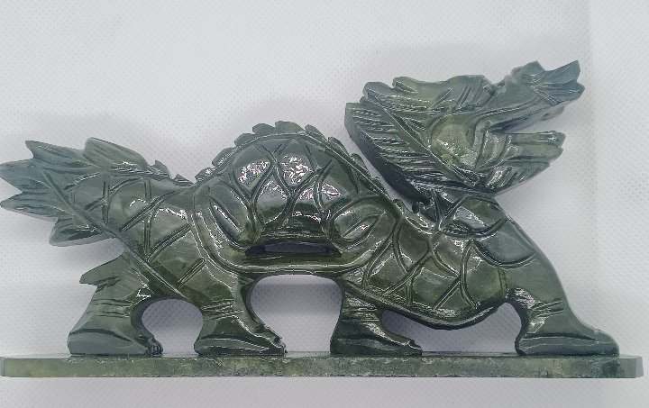 Chinese Nephrite Jade Dragon Sculpture