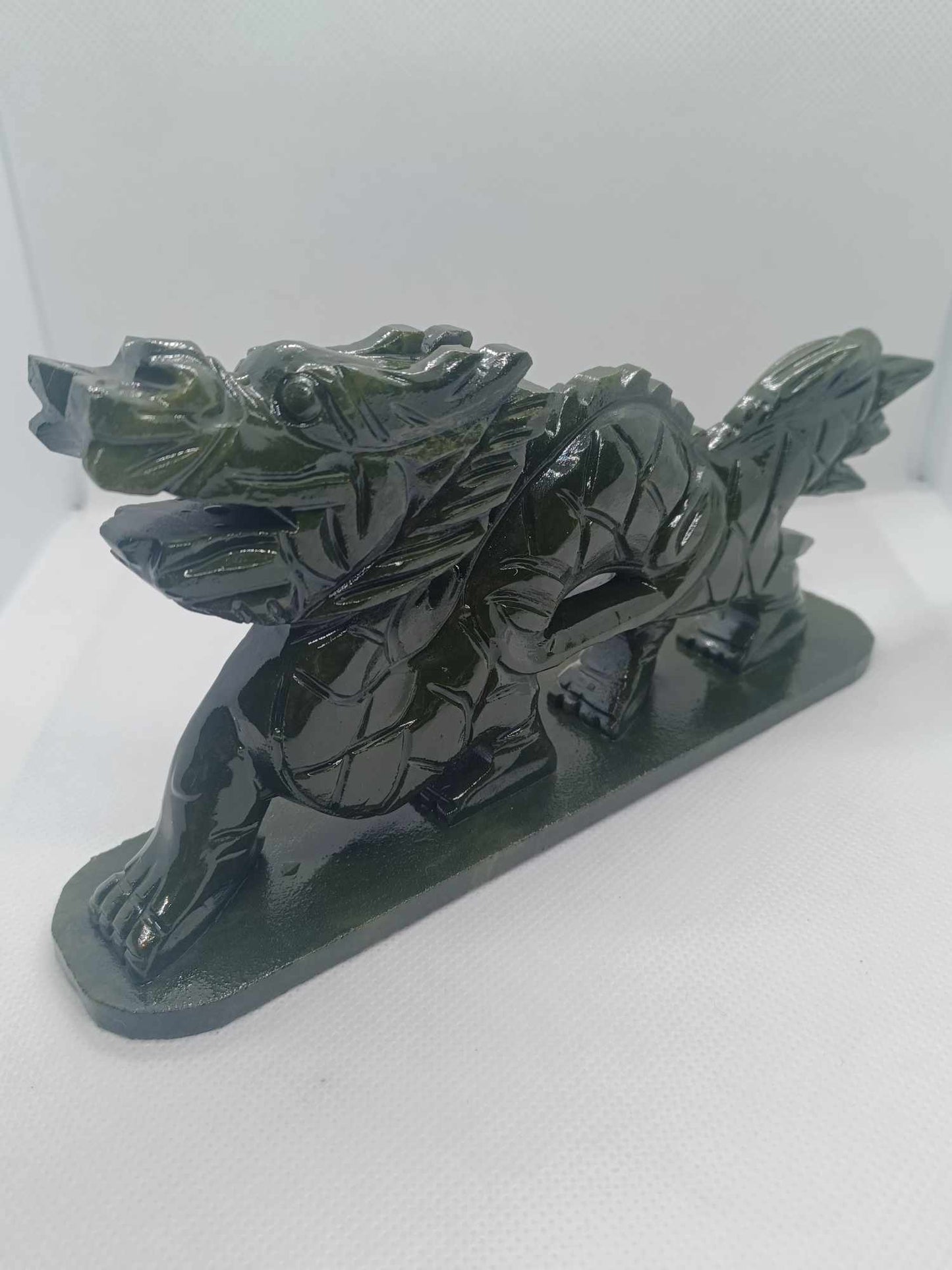 Chinese Nephrite Jade Dragon Sculpture