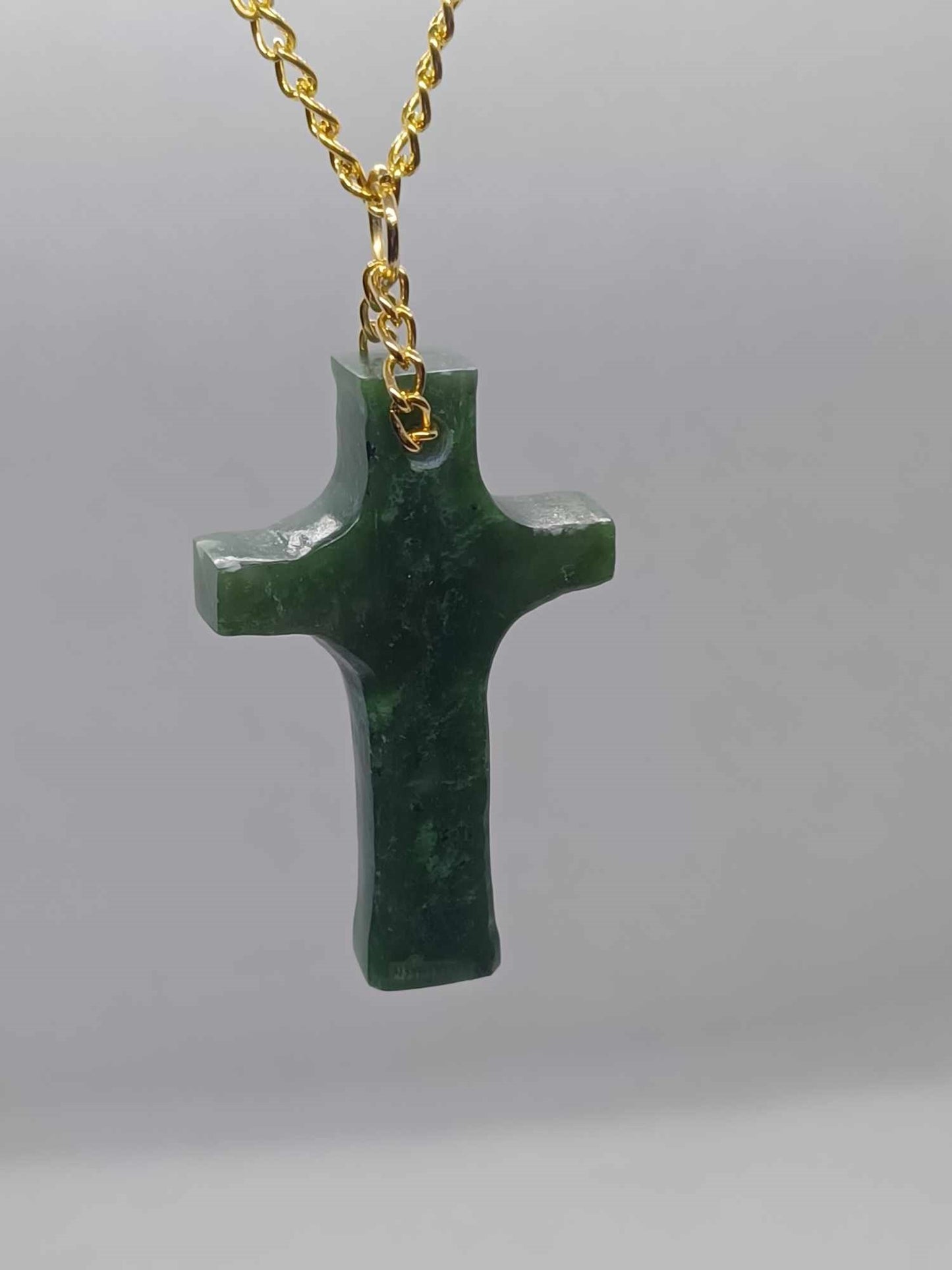 BC Nephrite Jade Cross Chain (Grade-A)