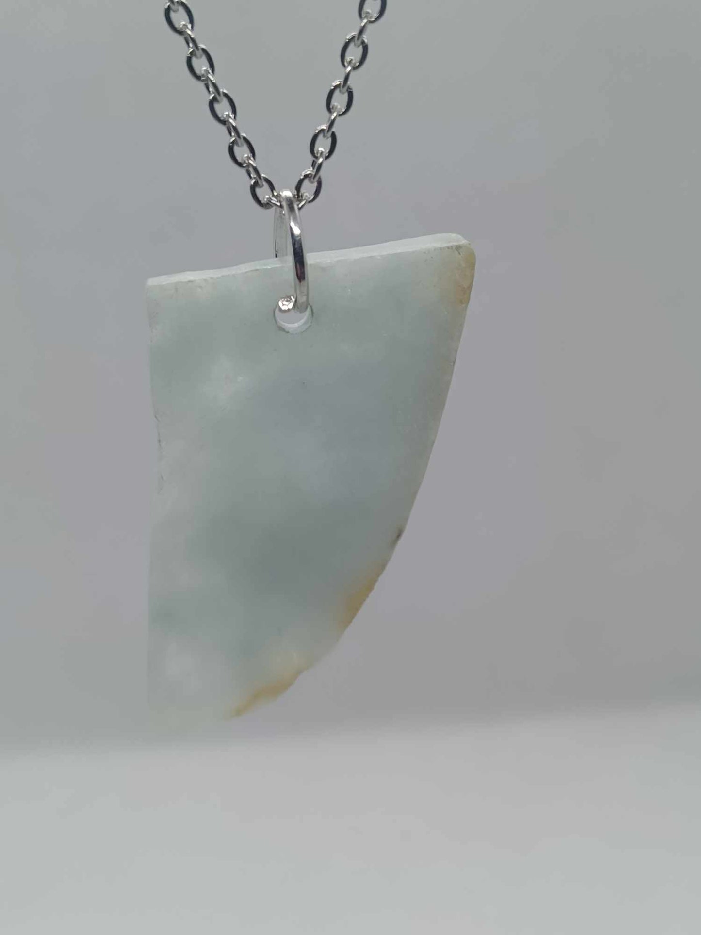 Icy-Blue Jadeite Shard Necklace "Extreme-Translucency"