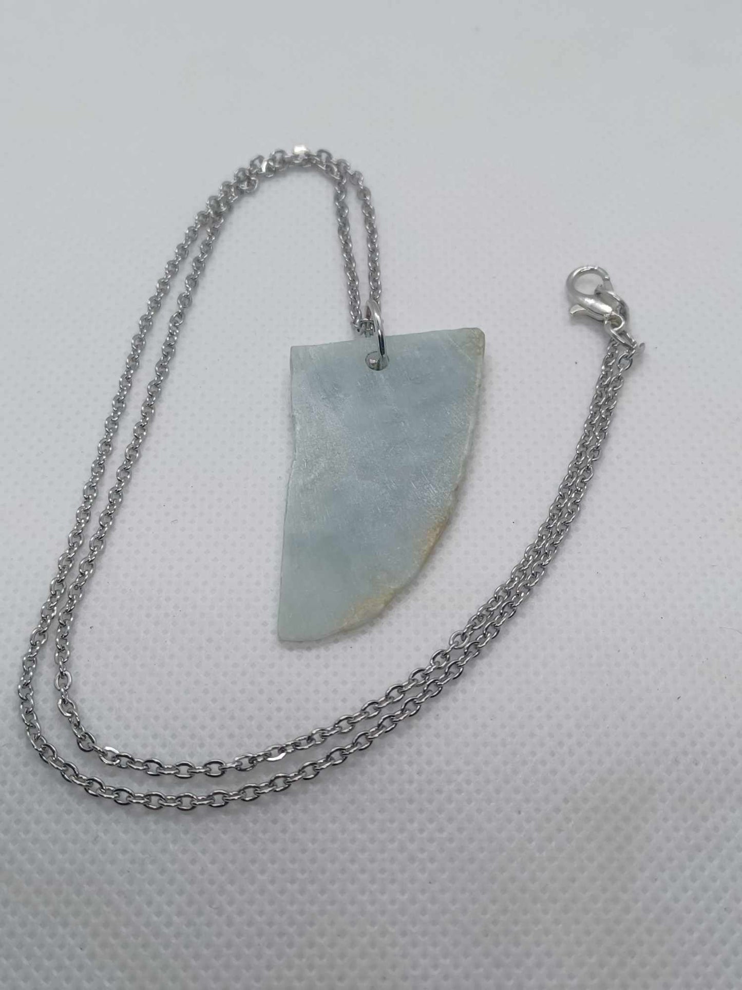 Icy-Blue Jadeite Shard Necklace "Extreme-Translucency"