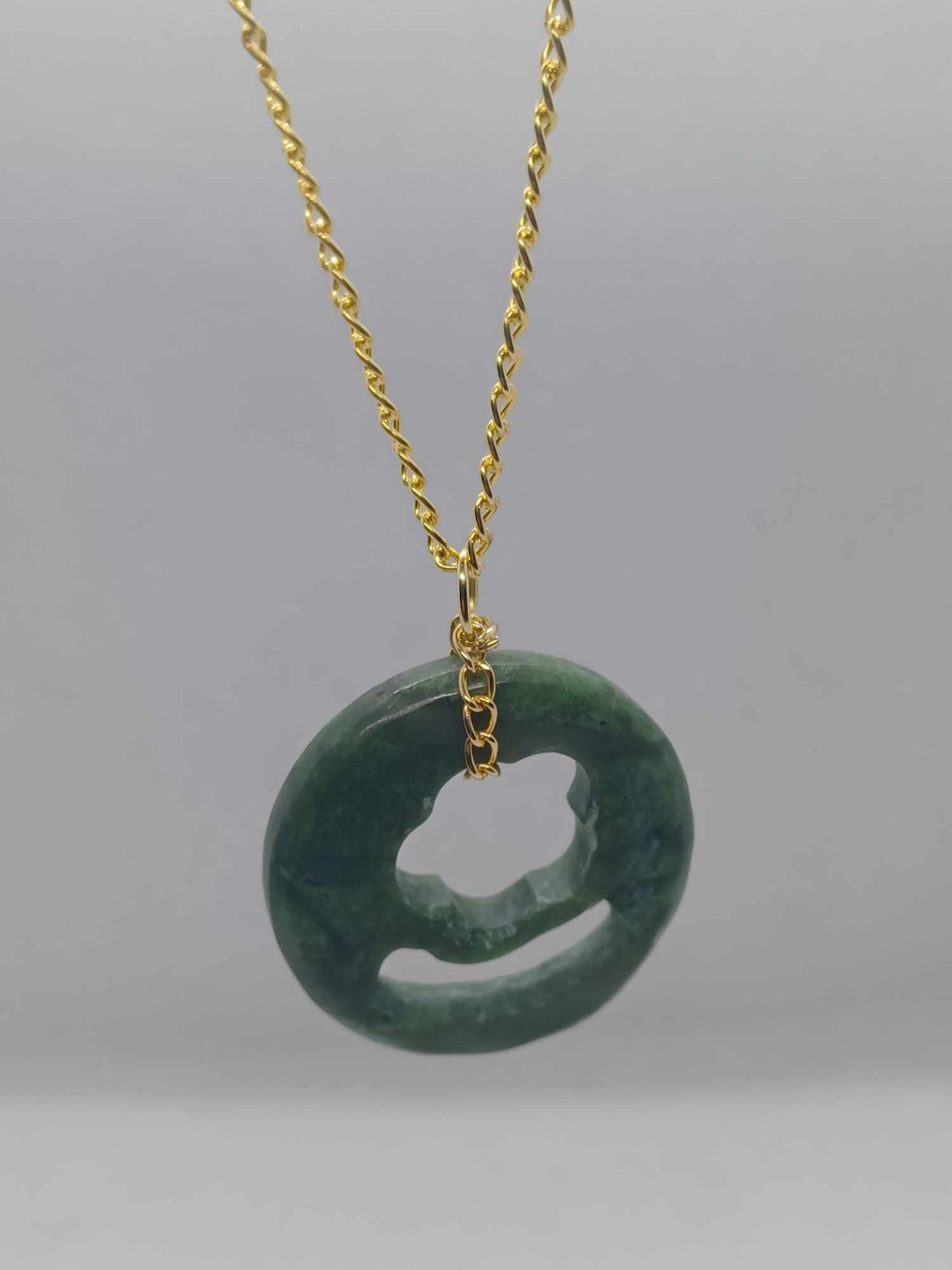 Flower Jade Pendent Necklace (Grade-A)