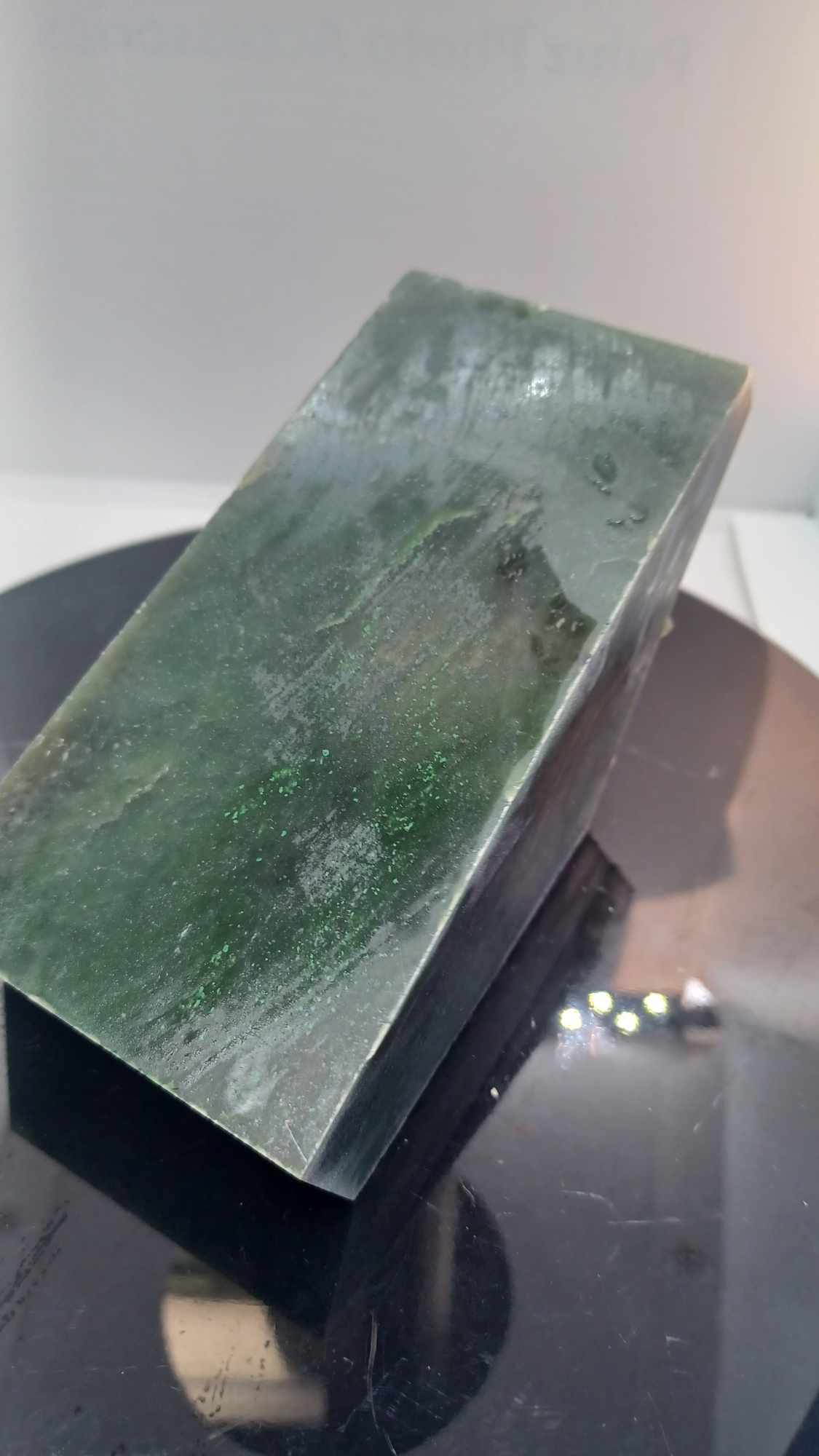 British Columbia Nephrite Jade in the Rough loaded with Chromium Dots