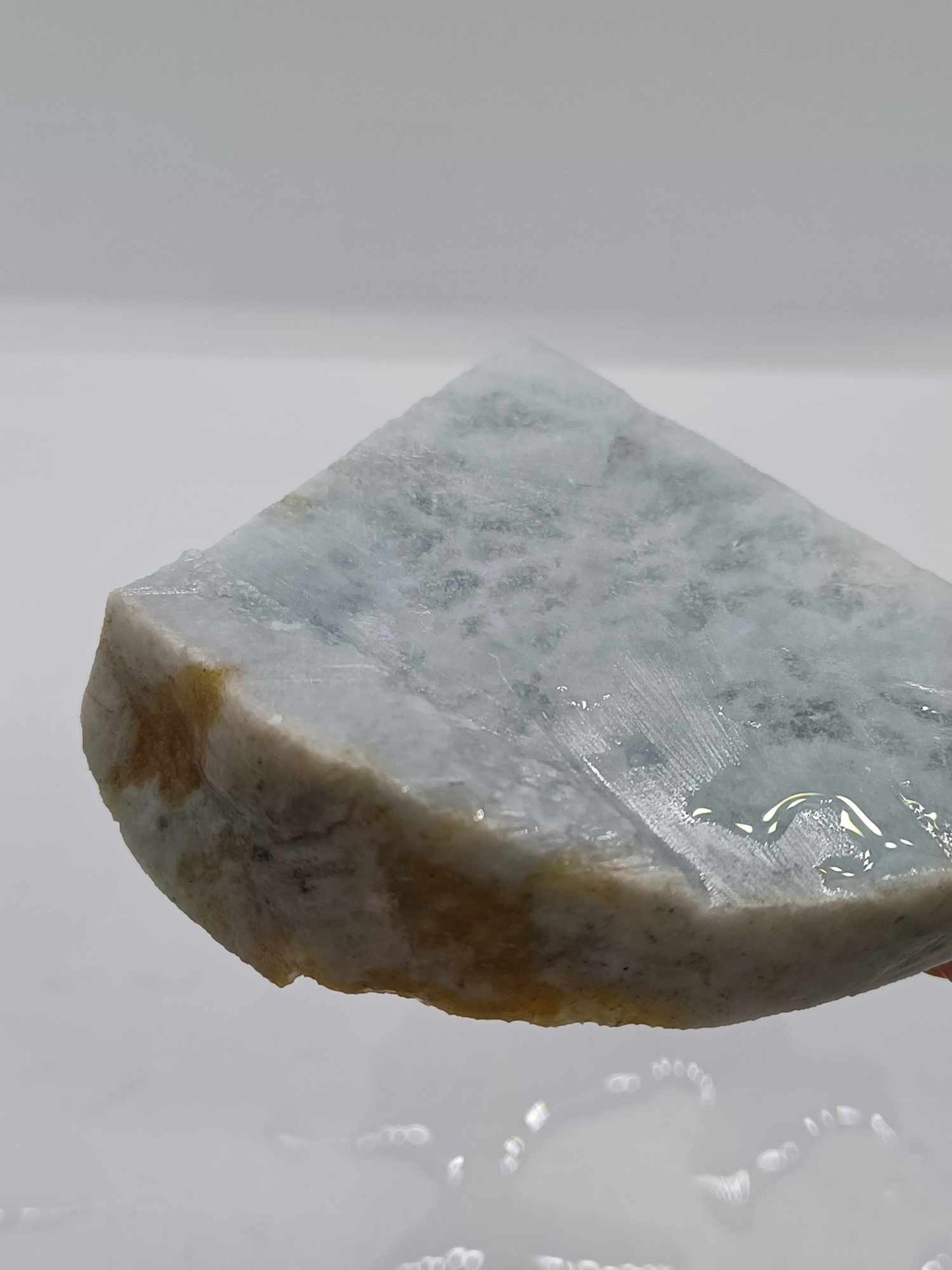 Ice Blue Marble Jadeite - 69g - "HIGH TRANSLUCENCY"