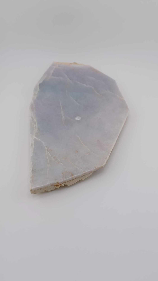 Large White Jadeite Slab with Light Green hues - 630g - On Sale!