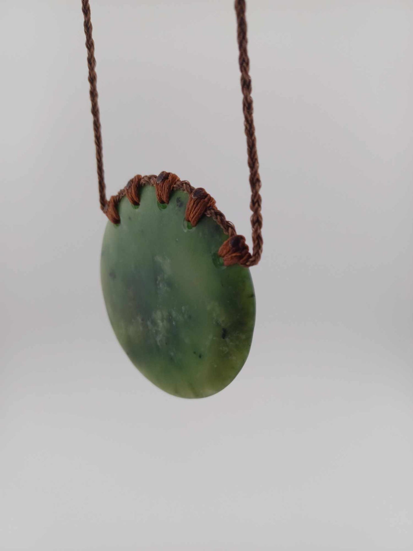 New Zealand Pounamu Circle Pendant Necklace - 55mm