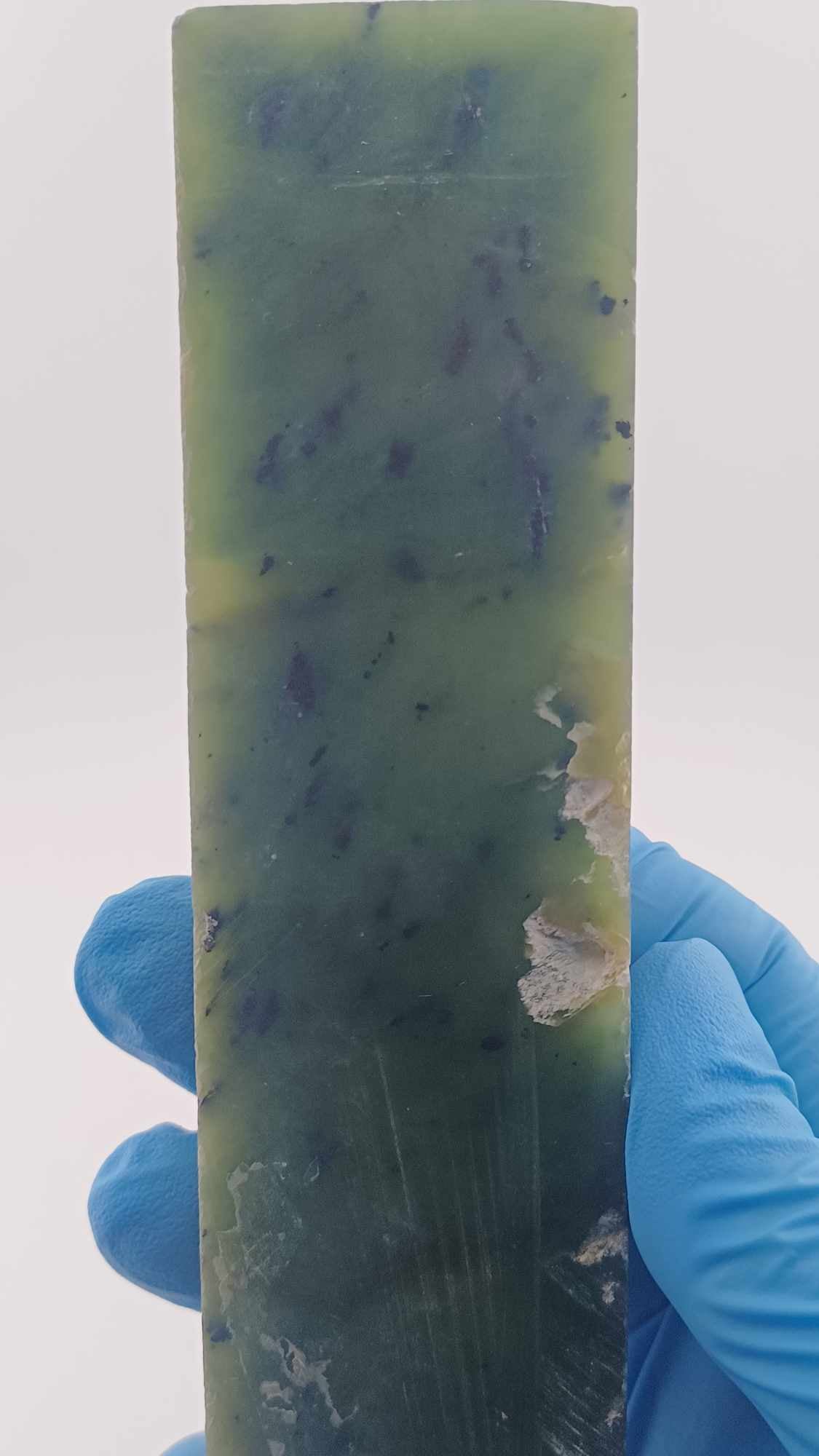 High Translucency Light Green Nephrite Jade Slab - 248g - Grade A