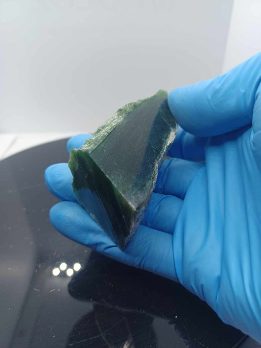 Dark Green Polar BC Jade Mini Slab - 143g - Grade B