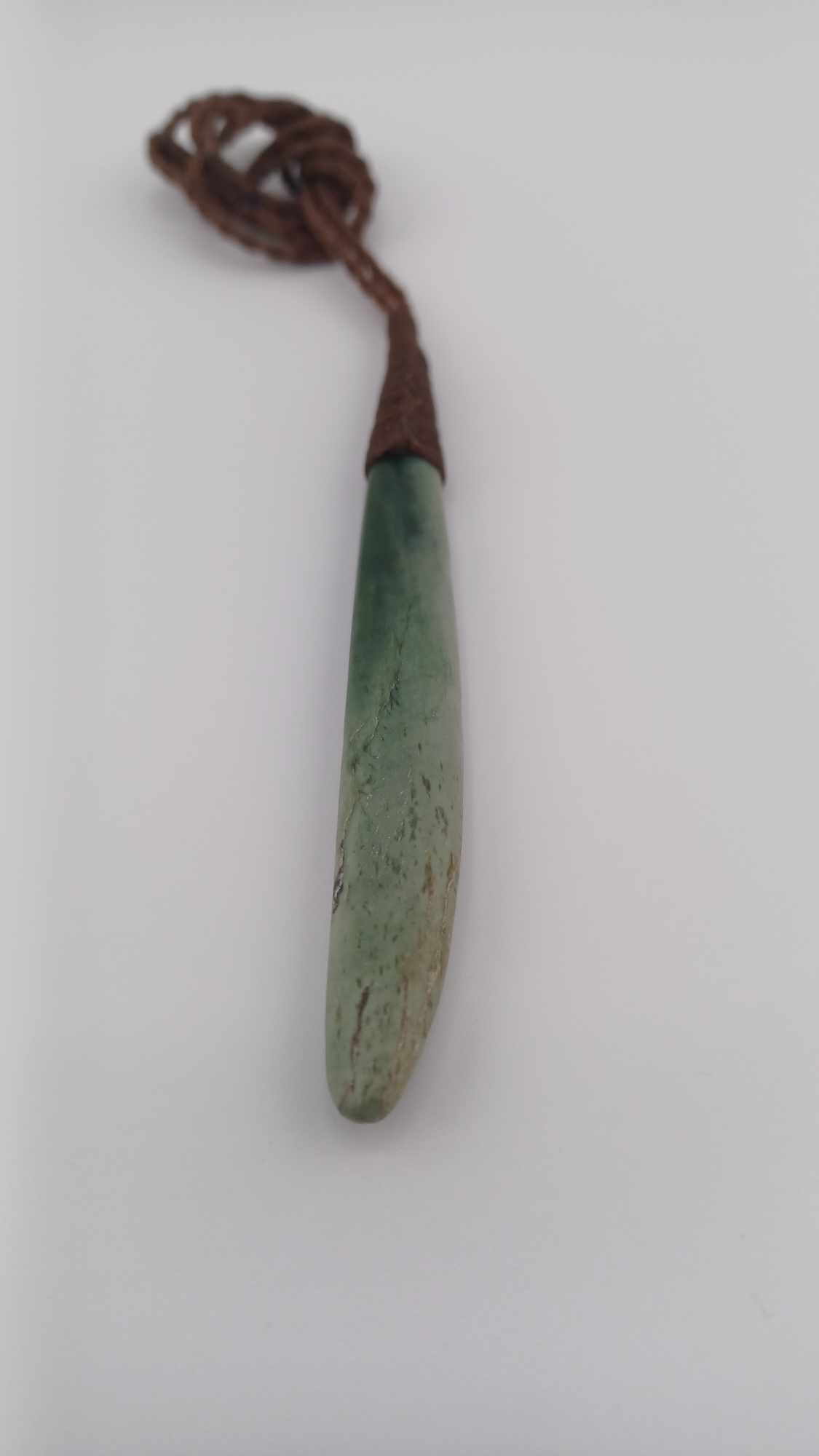 Traditional New Zealand Pounamu Roimata Pendant Necklace - 92mm