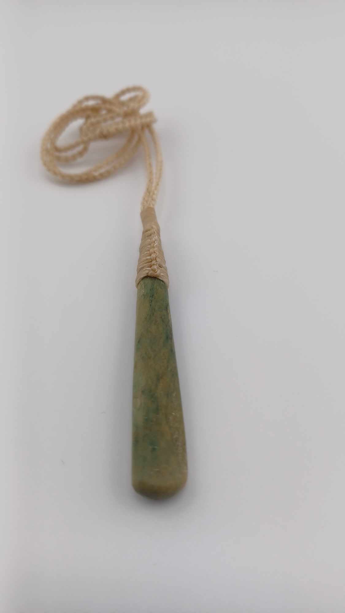 Traditional New Zealand Pounamu Roimata Pendant Necklace - 70mm