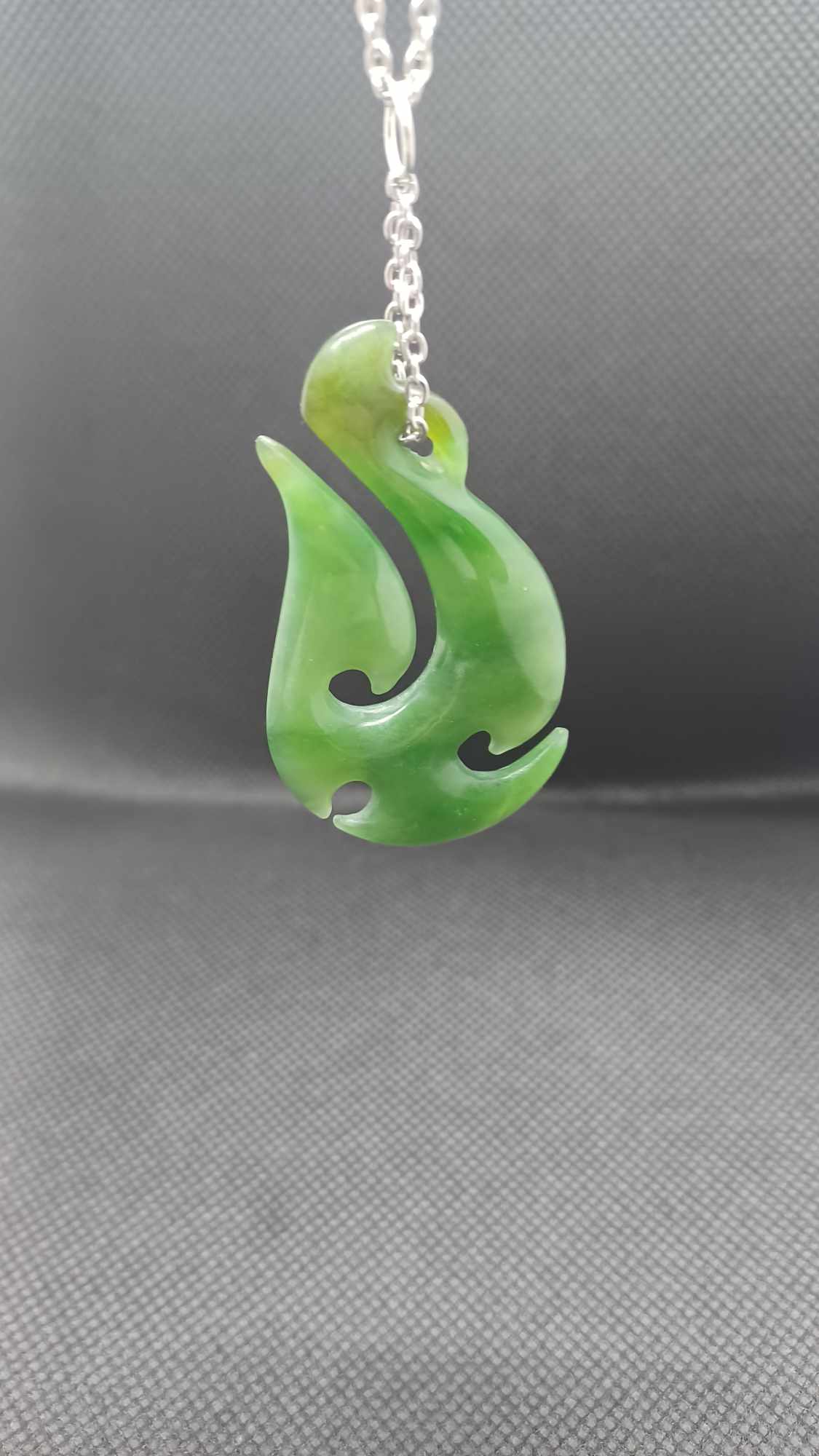 Pounamu Jade Traditional Manaia Hook Pendant Necklace