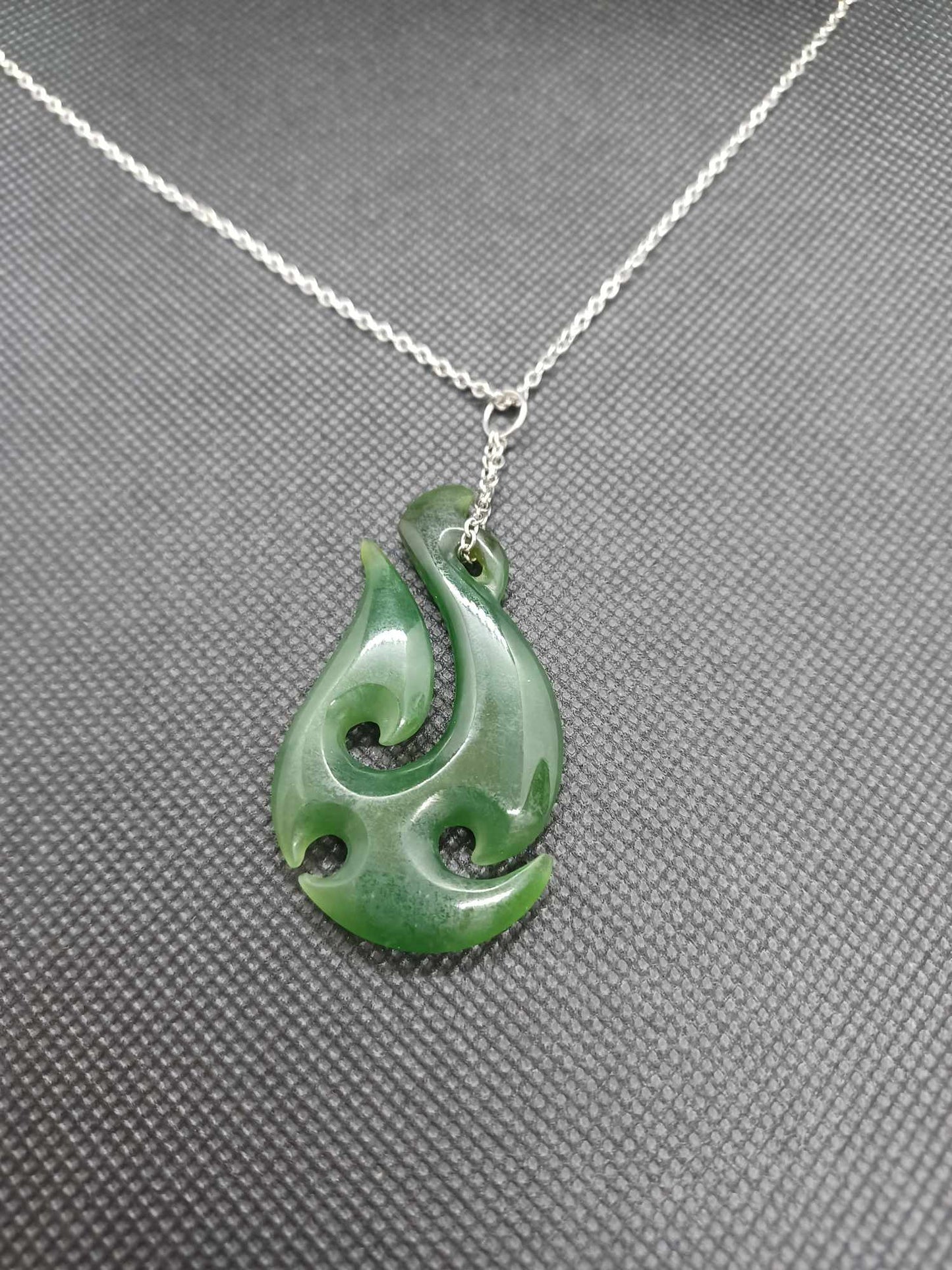 Pounamu Jade Traditional Manaia Hook Pendant Necklace