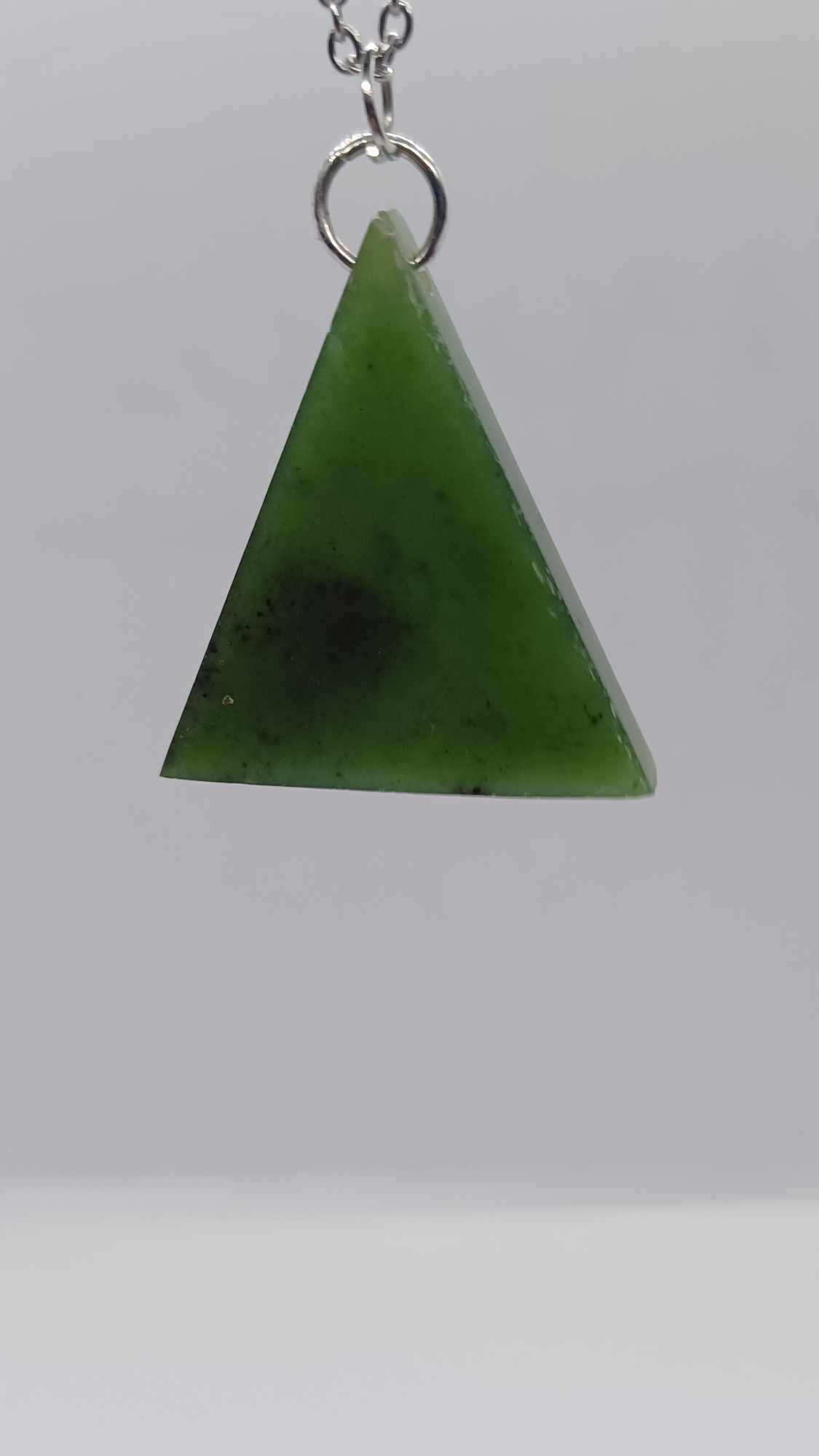 Triangle-cut BC Nephrite Jade Necklace