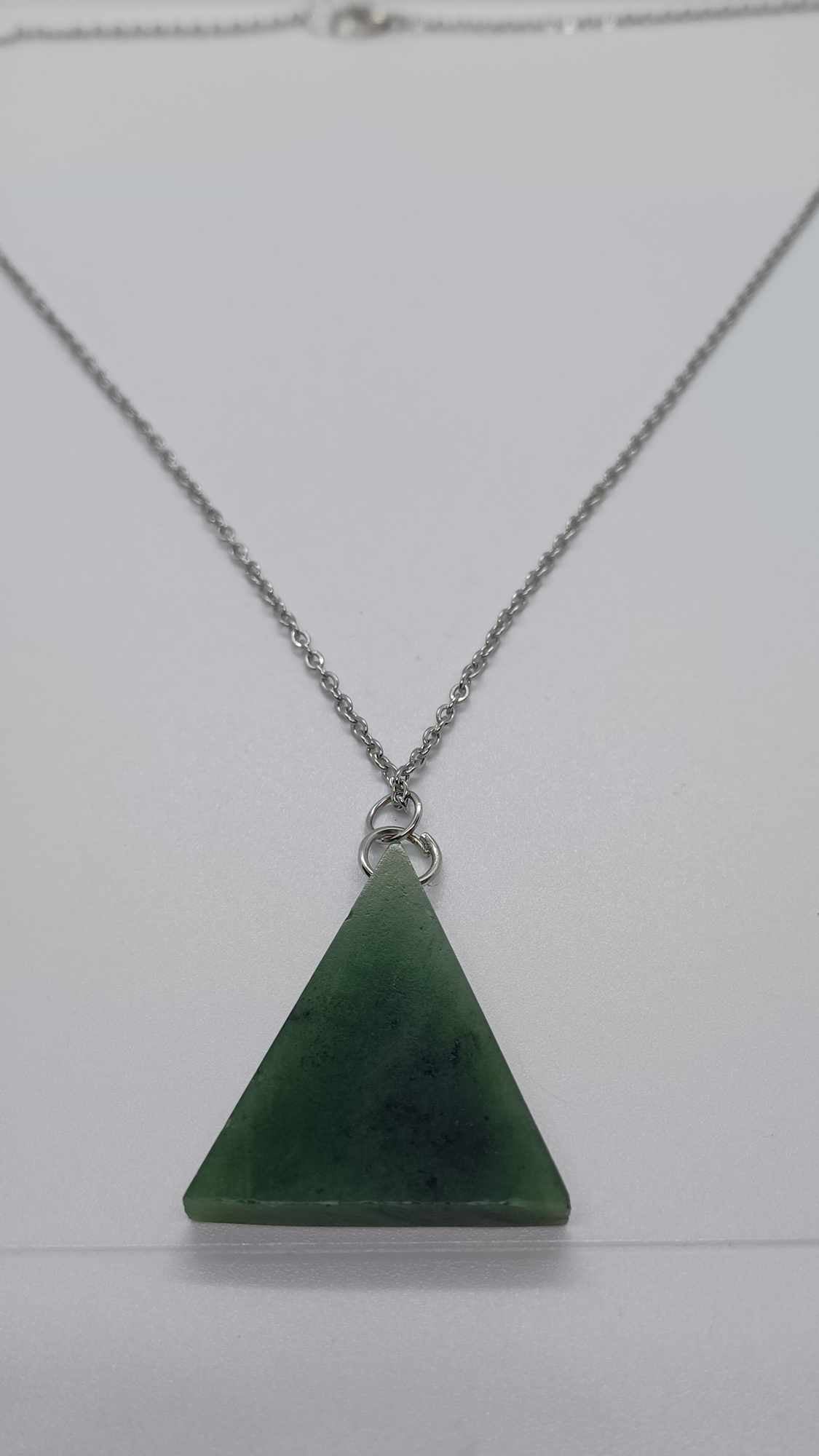 Triangle-cut BC Nephrite Jade Necklace