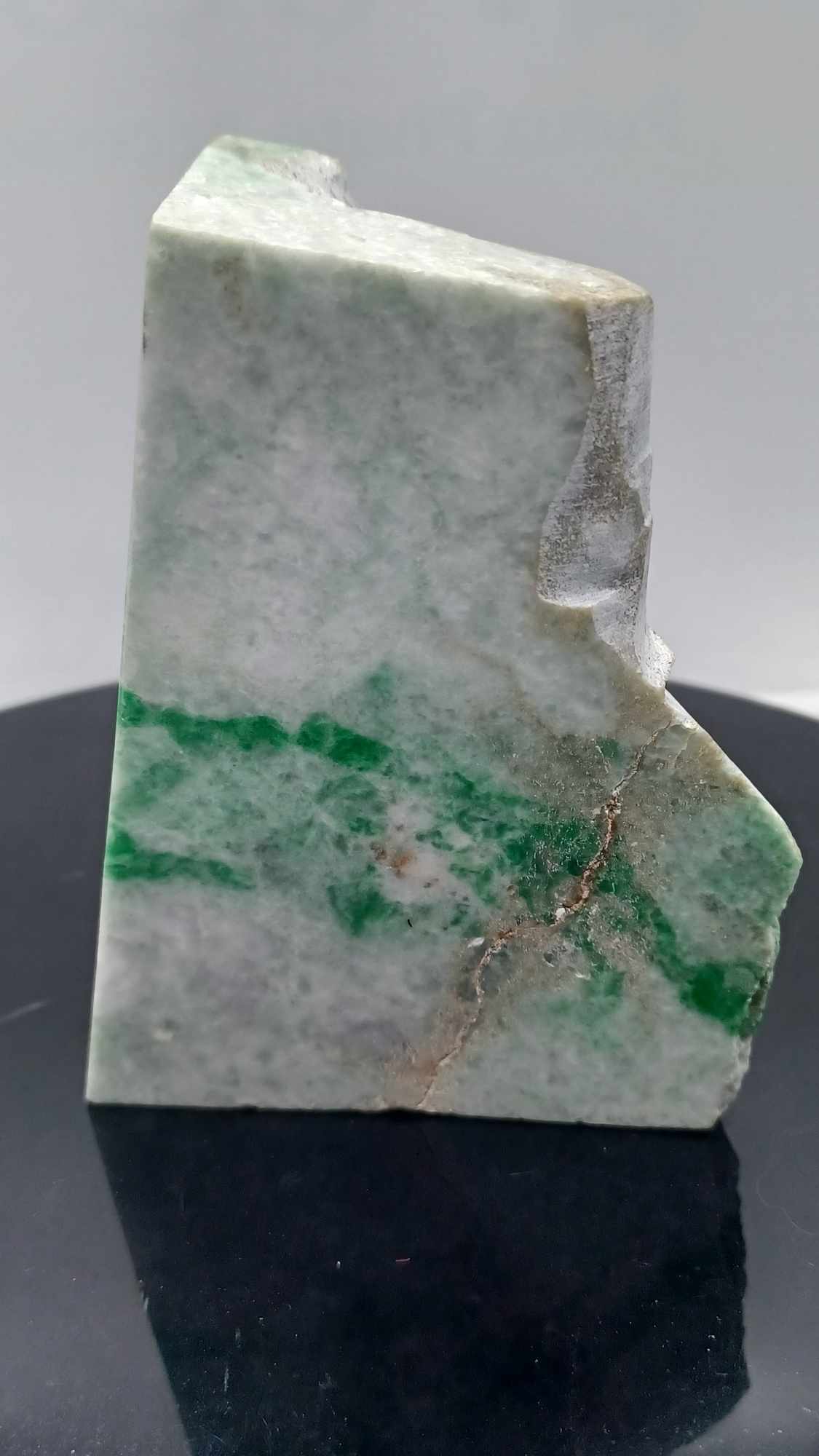 White and Green Jadeite Chunk - 373g - Grade A