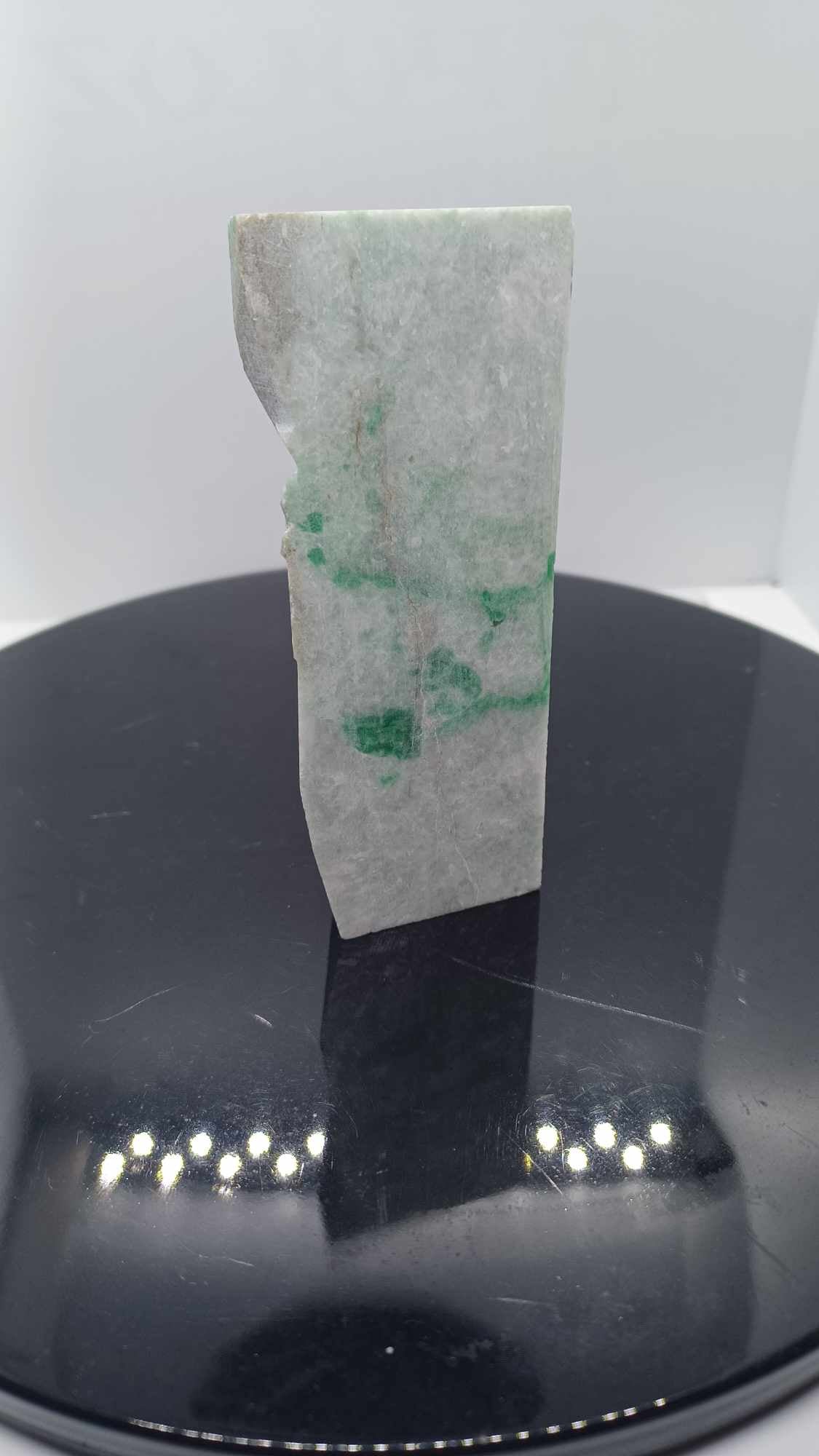 White and Green Jadeite Chunk - 373g - Grade A