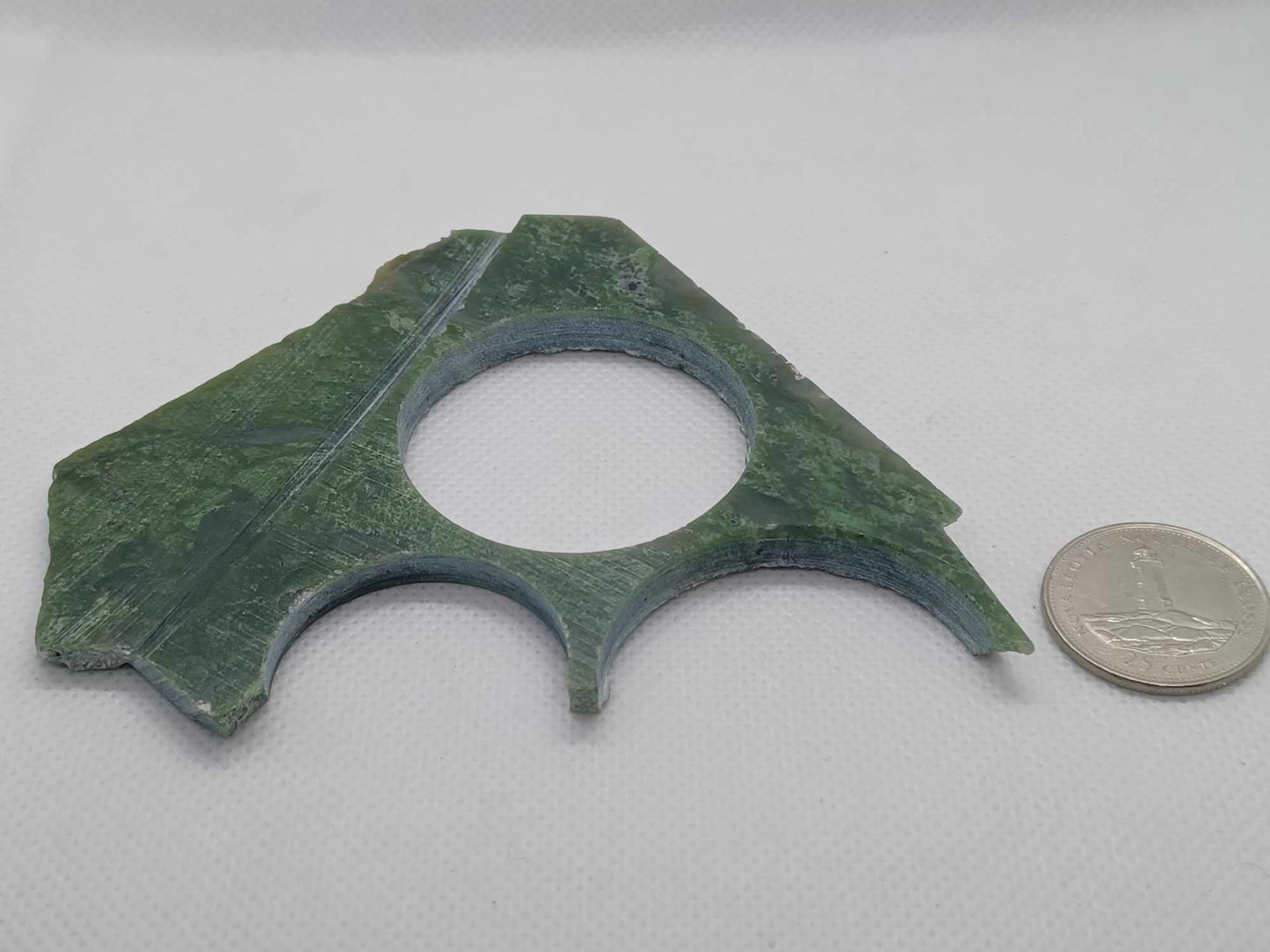 Cut BC Nephrite Jade Specimen 53g - Chromium Rich