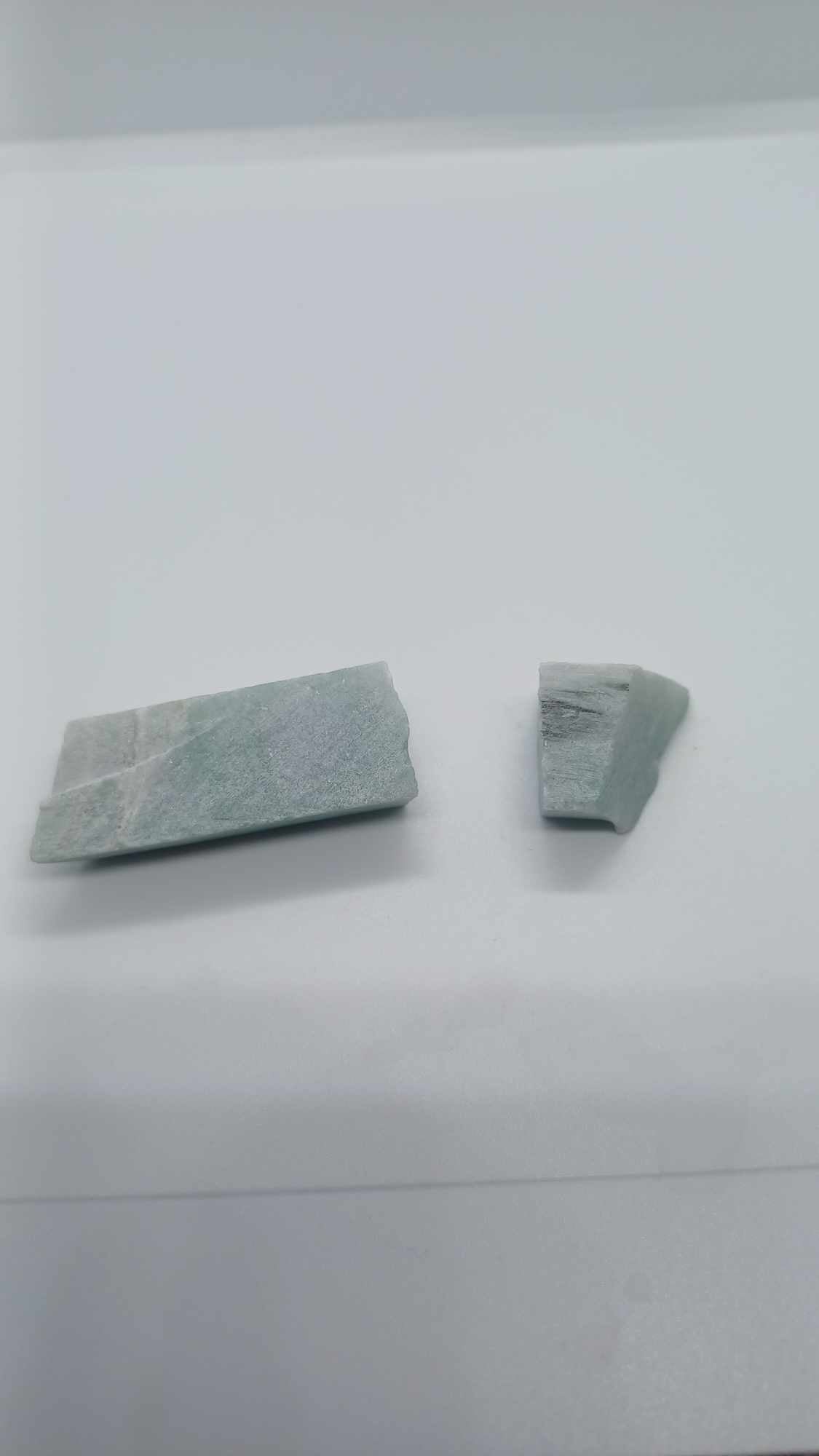 White & Green Jadeite - Two pieces - 43g - High Quality