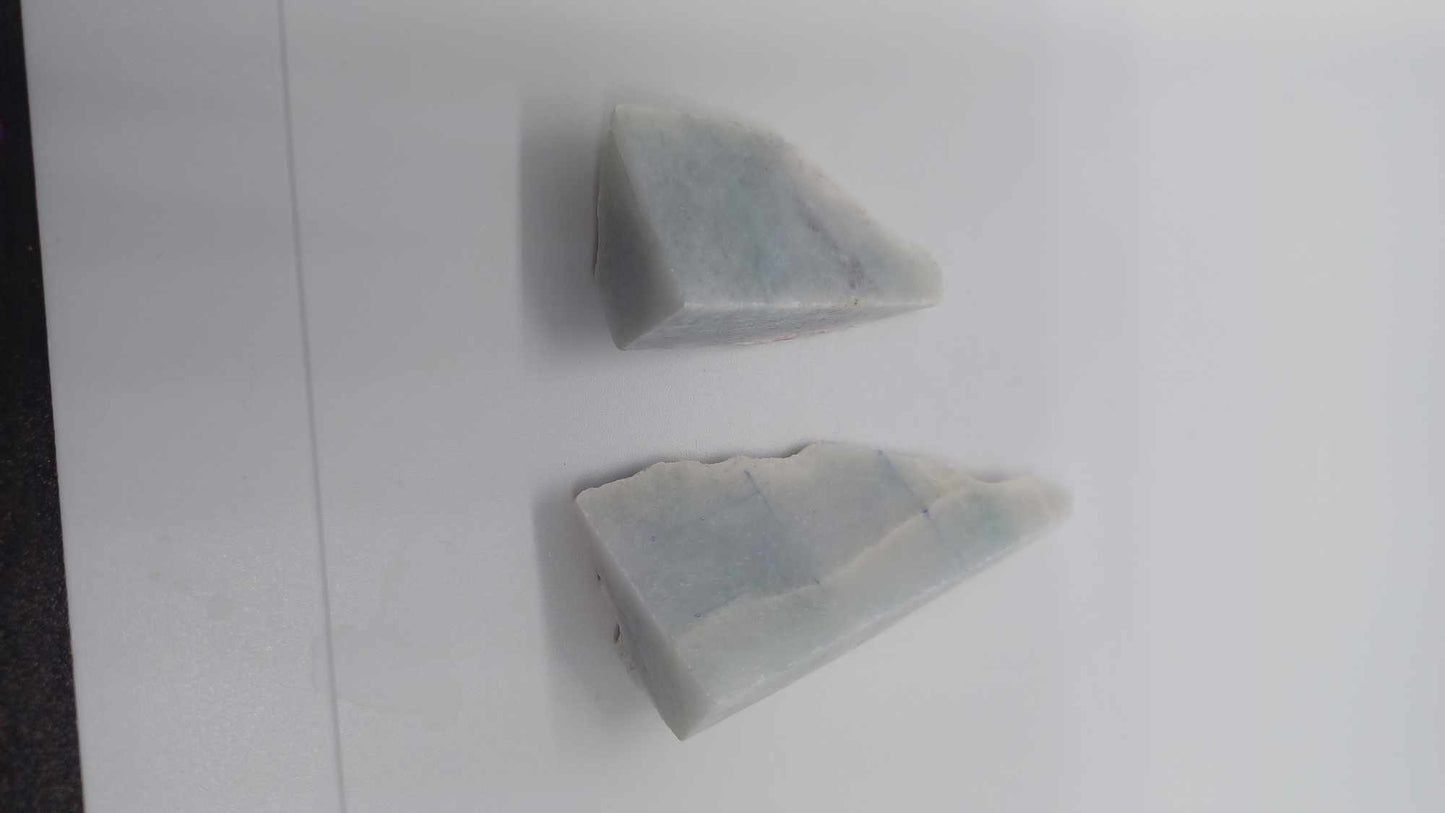 White Jadeite - Grade B - Two piece 59g - High Translucency