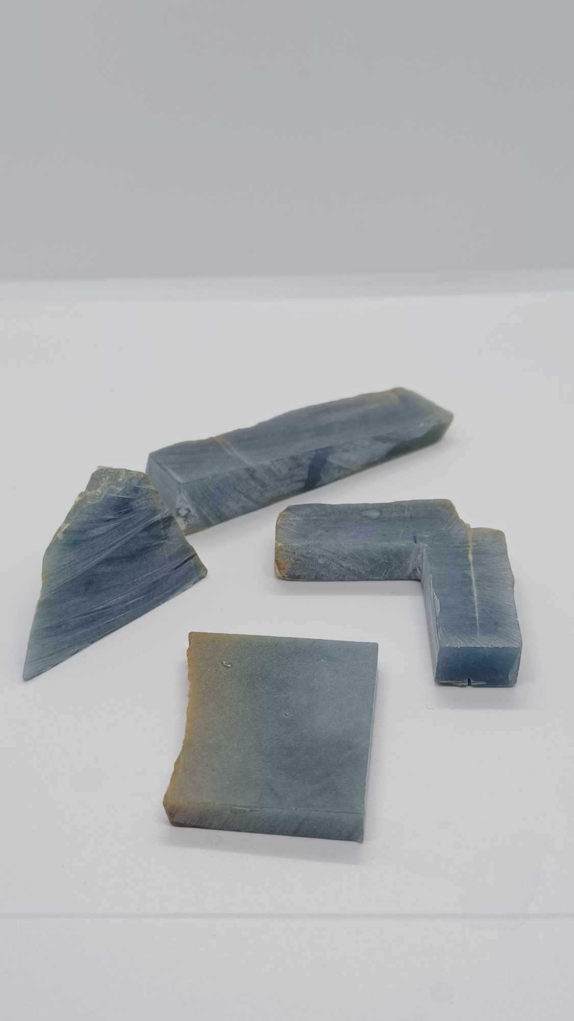 Dark Blue Jadeite - Four Piece 88g -  Guatemalan